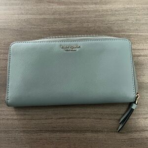 Kate Spade Light Blue Zip Wallet